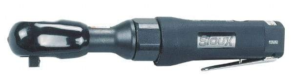 Sioux Tools - 3/8" Drive, 185 RPM, 50 Ft/Lb Torque Ratchet Wrench - Angled Handle, 3 to 12 CFM, 1/4" NPT Inlet - Industrial Tool & Supply