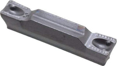 Iscar - 3003GRIP Y Grade IC908, 3mm Cutting Width Carbide Grooving Insert - 1.8mm Max Depth of Cut, Neutral, 0.3mm Corner Radius, TiAlN Finish - Industrial Tool & Supply