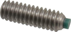 Made in USA - 1/4-20 UNC, 3/4" Length of Thread, Soft Tip Point Set Screw - Grade 18-8 Stainless Steel - Industrial Tool & Supply
