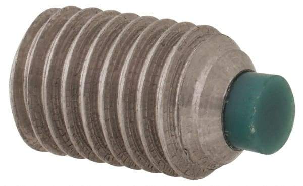 Made in USA - 1/4-28 UNF, 3/8" Length of Thread, Soft Tip Point Set Screw - Grade 18-8 Stainless Steel - Industrial Tool & Supply