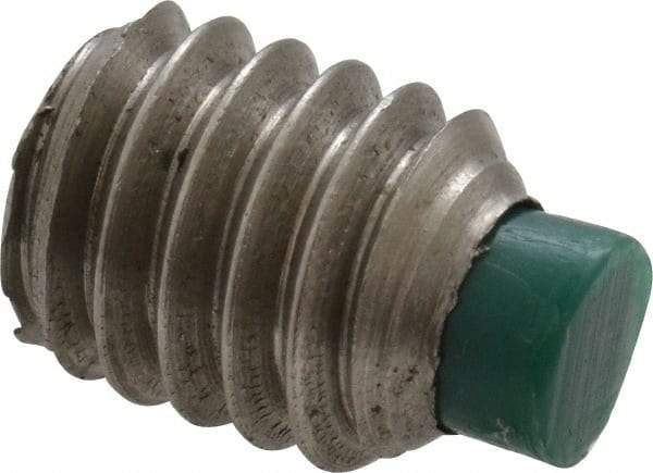 Made in USA - 5/16-18 UNC, 3/8" Length of Thread, Soft Tip Point Set Screw - Grade 18-8 Stainless Steel - Industrial Tool & Supply