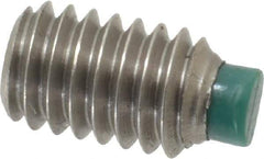 Made in USA - 5/16-18 UNC, 1/2" Length of Thread, Soft Tip Point Set Screw - Grade 18-8 Stainless Steel - Industrial Tool & Supply