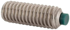 Made in USA - 3/8-16 UNC, 1" Length of Thread, Soft Tip Point Set Screw - Grade 18-8 Stainless Steel - Industrial Tool & Supply
