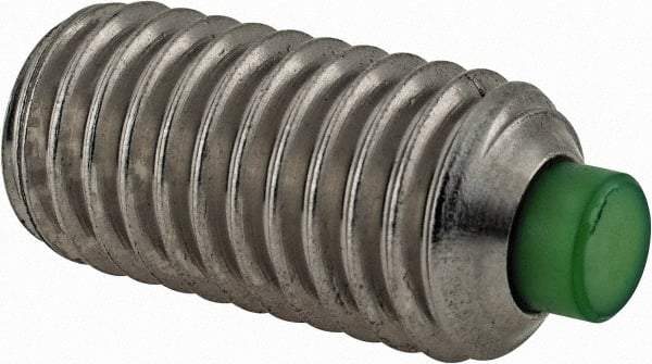 Made in USA - 1/2-13 UNC, 1" Length of Thread, Soft Tip Point Set Screw - Grade 18-8 Stainless Steel - Industrial Tool & Supply
