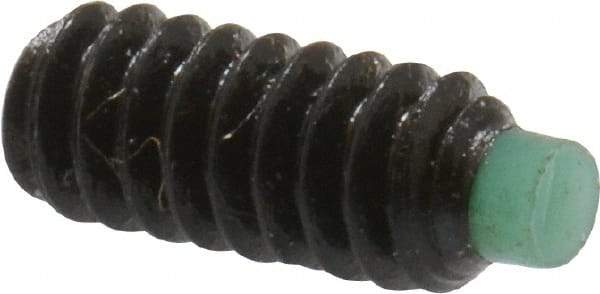 Made in USA - #4-40 UNC, 1/4" Length of Thread, Soft Tip Point Set Screw - Grade 8 Alloy Steel - Industrial Tool & Supply