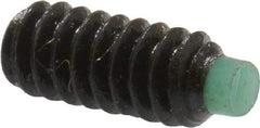 Made in USA - #4-40 UNC, 1/4" Length of Thread, Soft Tip Point Set Screw - Grade 8 Alloy Steel - Industrial Tool & Supply