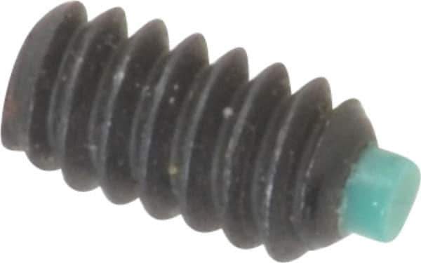 Made in USA - #6-32 UNC, 1/4" Length of Thread, Soft Tip Point Set Screw - Grade 8 Alloy Steel - Industrial Tool & Supply