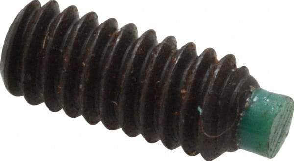 Made in USA - #8-32 UNC, 3/8" Length of Thread, Soft Tip Point Set Screw - Grade 8 Alloy Steel - Industrial Tool & Supply