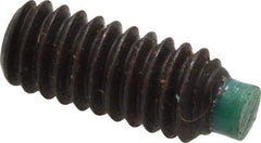 Made in USA - #8-32 UNC, 3/8" Length of Thread, Soft Tip Point Set Screw - Grade 8 Alloy Steel - Industrial Tool & Supply
