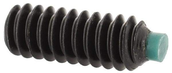 Made in USA - #10-24 UNC, 1/2" Length of Thread, Soft Tip Point Set Screw - Grade 8 Alloy Steel - Industrial Tool & Supply