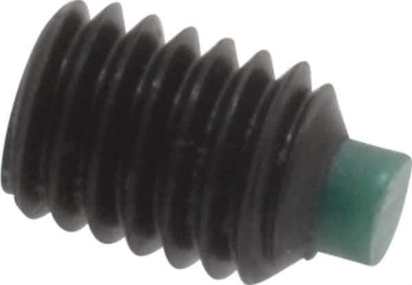 Made in USA - #10-32 UNF, 1/4" Length of Thread, Soft Tip Point Set Screw - Grade 8 Alloy Steel - Industrial Tool & Supply