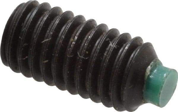 Made in USA - #10-32 UNF, 3/8" Length of Thread, Soft Tip Point Set Screw - Grade 8 Alloy Steel - Industrial Tool & Supply
