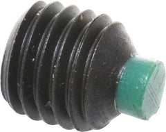 Made in USA - 1/4-28 UNF, 1/4" Length of Thread, Soft Tip Point Set Screw - Grade 8 Alloy Steel - Industrial Tool & Supply