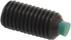 Made in USA - 1/4-28 UNF, 1/2" Length of Thread, Soft Tip Point Set Screw - Grade 8 Alloy Steel - Industrial Tool & Supply