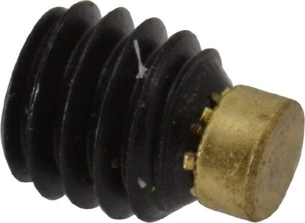 Made in USA - M4, 4mm Length of Thread, Soft Tip Point Set Screw - Grade 8 Alloy Steel - Industrial Tool & Supply