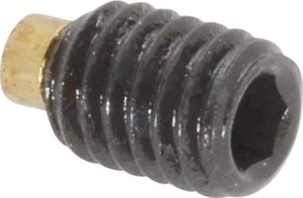 Made in USA - M6, 8mm Length of Thread, Soft Tip Point Set Screw - Grade 8 Alloy Steel - Industrial Tool & Supply