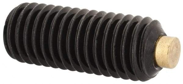 Made in USA - M10, 25mm Length of Thread, Soft Tip Point Set Screw - Grade 8 Alloy Steel - Industrial Tool & Supply