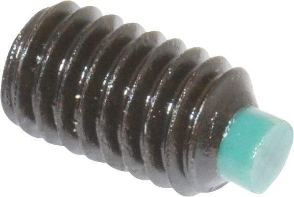 Made in USA - M6, 10mm Length of Thread, Soft Tip Point Set Screw - Grade 8 Alloy Steel - Industrial Tool & Supply
