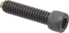 Made in USA - 1/4-20 UNC Hex Socket Drive, Socket Cap Screw - Alloy Steel, Black Oxide Finish, Fully Threaded, 1" Length Under Head - Industrial Tool & Supply