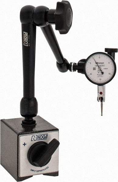 Mitutoyo - 0.0005" Graduation, 0-15-0 Dial Reading, Indicator & Base Kit - 0.0005 Inch Graduation, Includes Standard Magnetic Base, Test Indicator - Industrial Tool & Supply