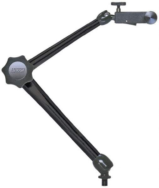 Noga - Fine Adjustment Indicator Positioner & Holder - 12-1/2 Inch Overall Length - Industrial Tool & Supply