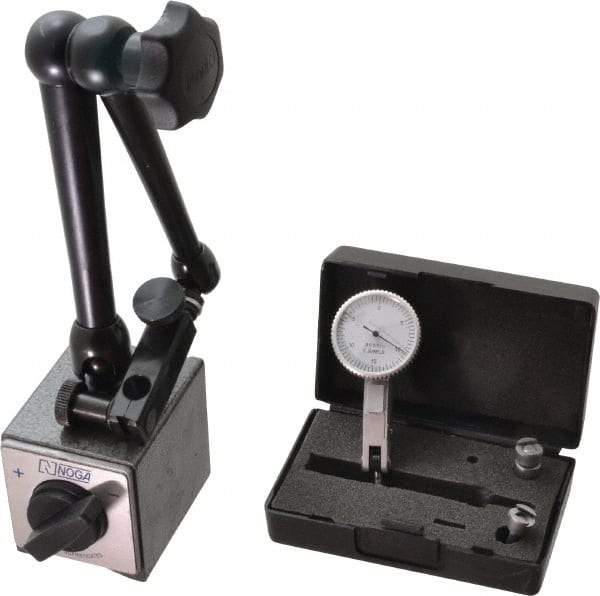 Value Collection - 0.0005" Graduation, 0-15-0 Dial Reading, Indicator & Base Kit - 0.0005 Inch Graduation, Includes Indicator, Magnetic Base - Industrial Tool & Supply