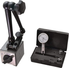 Value Collection - 0.0005" Graduation, 0-15-0 Dial Reading, Indicator & Base Kit - 0.0005 Inch Graduation, Includes Indicator, Magnetic Base - Industrial Tool & Supply