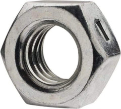 Value Collection - 7/16-14 UNC Grade 2 Two Way Lock Nut with Distorted Thread - 11/16" Width Across Flats, 3/8" High, Zinc-Plated Finish - Industrial Tool & Supply