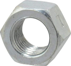 Value Collection - 3/8-24 UNF Grade 2 Two Way Lock Nut with Distorted Thread - 9/16" Width Across Flats, 21/64" High, Zinc-Plated Finish - Industrial Tool & Supply