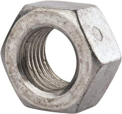 Value Collection - 7/16-20 UNF Grade 2 Two Way Lock Nut with Distorted Thread - 11/16" Width Across Flats, 3/8" High, Zinc-Plated Finish - Industrial Tool & Supply