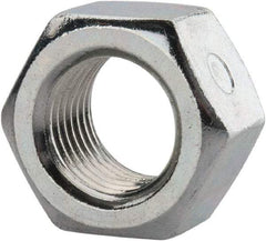 Value Collection - 1/2-20 UNF Grade 2 Two Way Lock Nut with Distorted Thread - 3/4" Width Across Flats, 7/16" High, Zinc-Plated Finish - Industrial Tool & Supply