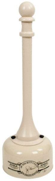 Eagle - 2 Gal Galvanized Steel with Polyethylene Tube Cigarette & Cigar Receptacle - 35" High - Industrial Tool & Supply