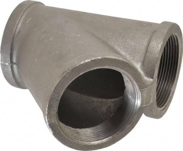 Made in USA - Size 3", Class 150, Malleable Iron Black Pipe 45° Lateral Y-Branch - 300 psi, Threaded End Connection - Industrial Tool & Supply