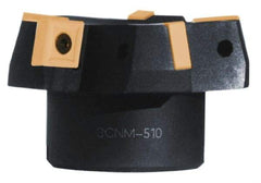 Cutting Tool Technologies - 4" Cut Diam, 1-1/2" Arbor Hole, 0.67" Max Depth of Cut, 15° Indexable Chamfer & Angle Face Mill - 4 Inserts, CNMG 643 Insert, 4 Flutes, Series SCNM - Industrial Tool & Supply