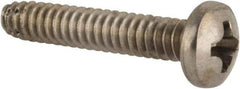 Value Collection - #6-32 UNC Thread, 3/4" Length Under Head, #2 Phillips Drive Stainless Steel Thread Cutting Screw - Pan Head, Grade 410, Point Type F - Industrial Tool & Supply