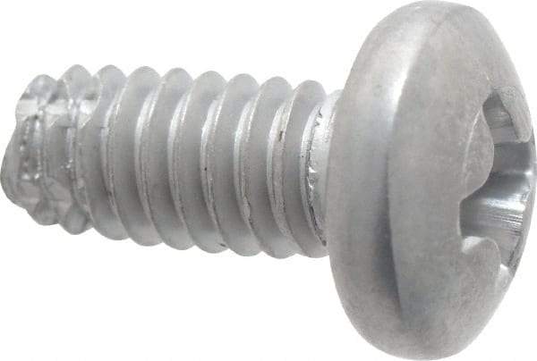 Value Collection - #8-32 UNC Thread, 3/8" Length Under Head, #2 Phillips Drive Stainless Steel Thread Cutting Screw - Pan Head, Grade 410, Point Type F - Industrial Tool & Supply