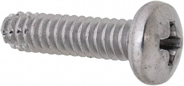 Value Collection - #10-24 UNC Thread, 3/4" Length Under Head, #2 Phillips Drive Stainless Steel Thread Cutting Screw - Pan Head, Grade 410, Point Type F - Industrial Tool & Supply