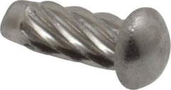 Value Collection - #2 Round Head Sheet Metal Screw - Stainless Steel, 1/4" Length Under Head, ASME B18.6.3 & ASME B18.6.4, Grade 18-8 - Industrial Tool & Supply