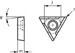 Dorian Tool - 5" Cut Diam, 1-1/2" Arbor Hole, 0.416" Max Depth of Cut, 45° Indexable Chamfer & Angle Face Mill - 8 Inserts, APKT-1604 Insert, Right Hand Cut, Through Coolant, Series APKT Cutter - Industrial Tool & Supply