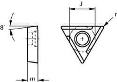 Dorian Tool - 5" Cut Diam, 1-1/2" Arbor Hole, 0.416" Max Depth of Cut, 45° Indexable Chamfer & Angle Face Mill - 8 Inserts, APKT-1604 Insert, Right Hand Cut, Through Coolant, Series APKT Cutter - Industrial Tool & Supply
