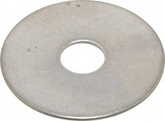 Value Collection - 1/2" Screw, Grade 18-8 Stainless Steel Fender Flat Washer - 17/32" ID x 2" OD, 0.06" Thick - Industrial Tool & Supply