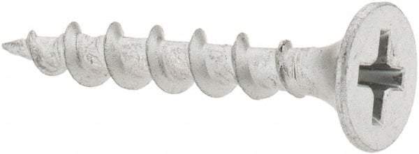 Value Collection - #6 Bugle Head, Phillips Steel Deck Screw - 1" OAL, Galvanized, Grade 2 - Industrial Tool & Supply