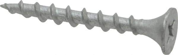 Value Collection - #6 Bugle Head, Phillips Steel Deck Screw - 1-1/4" OAL, Galvanized, Grade 2 - Industrial Tool & Supply