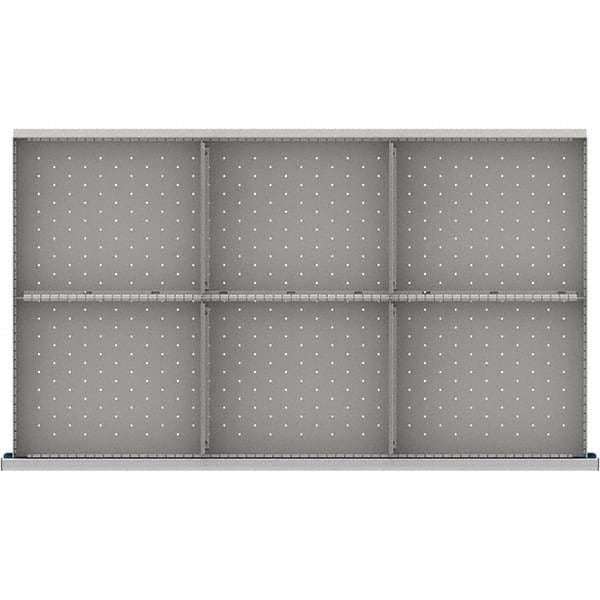 LISTA - 6-Compartment Drawer Divider Layout for 3.15" High Drawers - Industrial Tool & Supply