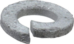 Value Collection - 5/16", 0.318" ID, 0.078" Thick Split Lock Washer - Steel, Hot Dipped Galvanized Finish, 0.318" Min ID, 0.322" Max ID, 0.583" Min OD, 0.586" Max OD - Industrial Tool & Supply