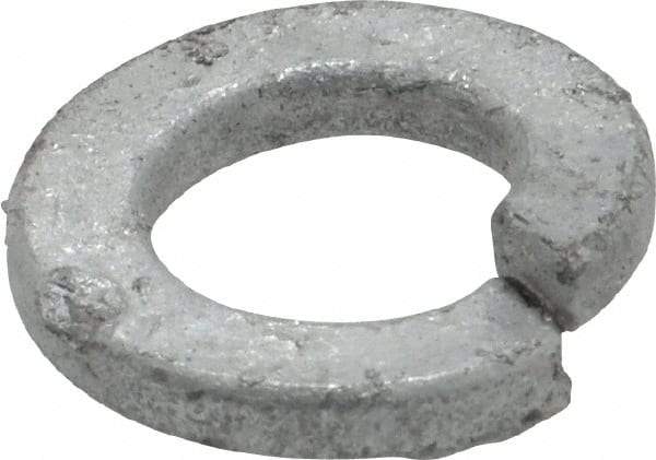 Value Collection - 3/8", 0.382" ID, 0.094" Thick Split Lock Washer - Steel, Hot Dipped Galvanized Finish, 0.382" Min ID, 0.385" Max ID, 0.68" Min OD, 0.683" Max OD - Industrial Tool & Supply