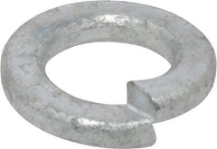 Value Collection - 1/2", 0.509" ID, 1/8" Thick Split Lock Washer - Steel, Hot Dipped Galvanized Finish, 0.509" Min ID, 0.512" Max ID, 0.869" Min OD, 0.873" Max OD - Industrial Tool & Supply