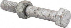 Value Collection - 3/8-16 Thread, 2-1/2" Length Under Head, Steel Hex Head Bolt - Hot Dipped Galvanized Coated, 9/16" Hex, UNC Thread, ANSI/ASME B18.2.2 & ASME B18.2.1, Grade 2 - Industrial Tool & Supply