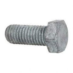 Value Collection - 1/2-13 Thread, 1-1/4" Length Under Head, Steel Hex Head Bolt - Hot Dipped Galvanized Coated, 3/4" Hex, UNC Thread, ANSI/ASME B18.2.2 & ASME B18.2.1, Grade 2 - Industrial Tool & Supply