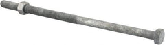 Value Collection - 1/2-13 Thread, 11" Length Under Head, Steel Hex Head Bolt - Hot Dipped Galvanized Coated, 3/4" Hex, UNC Thread, ANSI/ASME B18.2.2 & ASME B18.2.1, Grade 2 - Industrial Tool & Supply